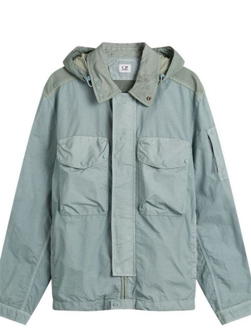 FLATT NYLON BLEND JACKET C.P.COMPANY | 20CMOS017A005991G809 - SILVER BLUE